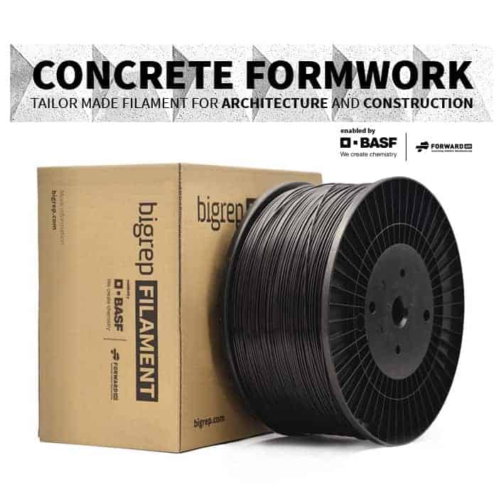 Concrete Formwork 3D Printer Filament Concrete
