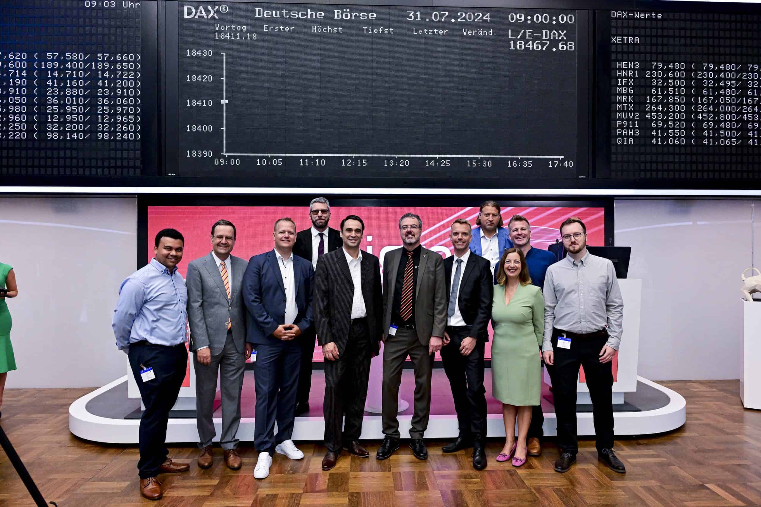 The BigRep Team on the on Frankfurt Stock Exchange trading floor