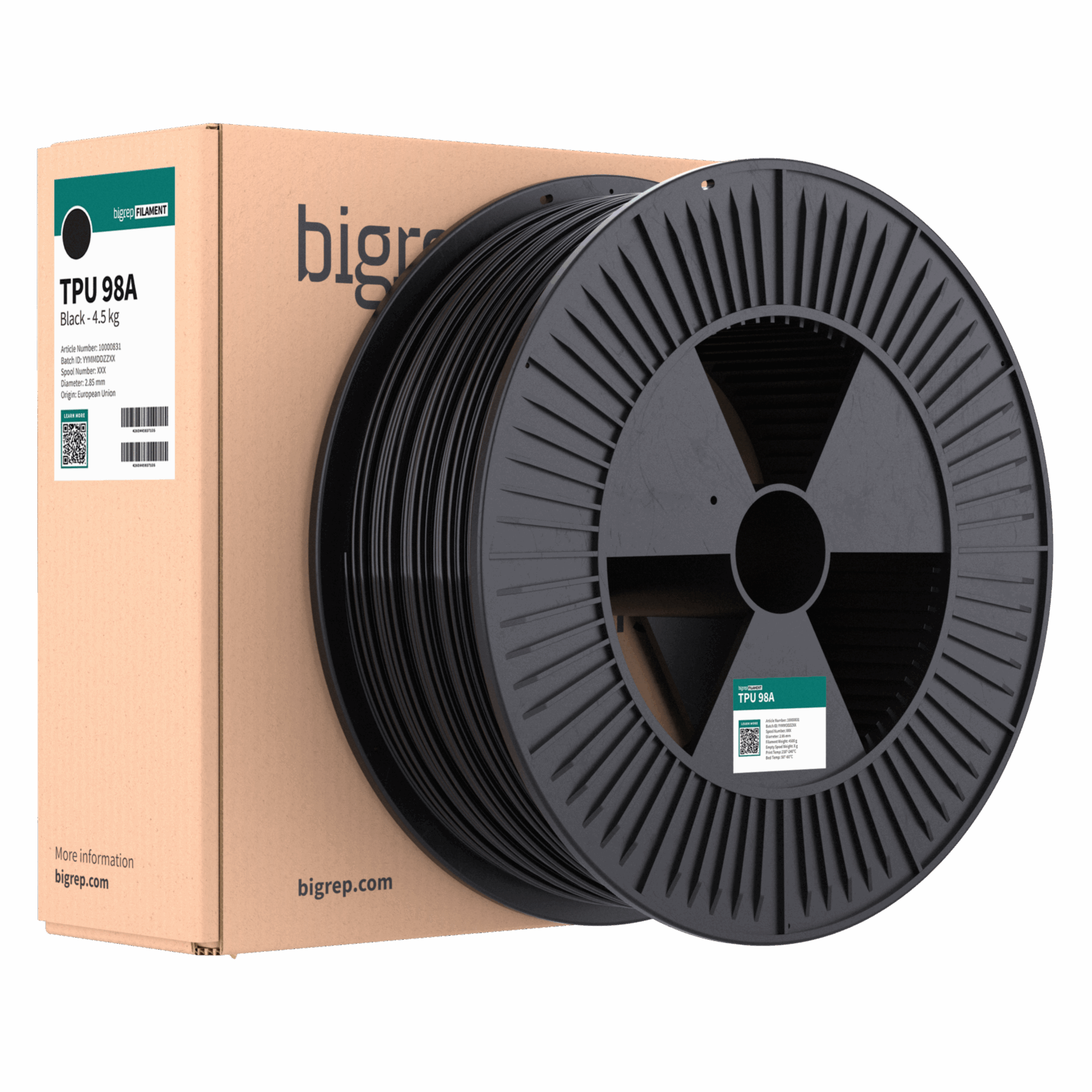 TPU 98A 4.5 kg Black Glossy