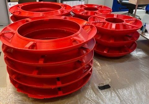 Jet Engine Covers made with 3D Printed PU-Molds